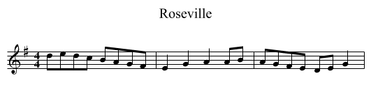 Roseville - staff notation