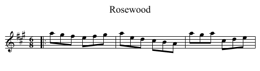Rosewood - staff notation