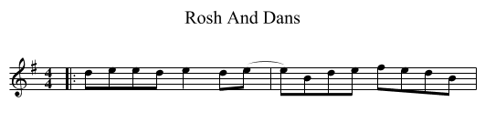 Rosh And Dans - staff notation