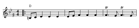 Rosh Hashana Tune - staff notation