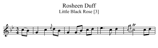 Rosheen Duff - staff notation