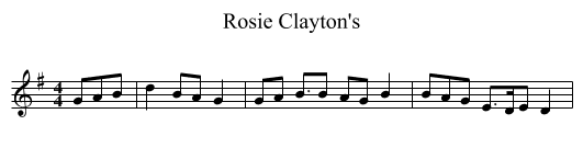 Rosie Clayton's - staff notation