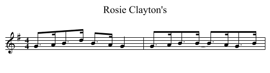 Rosie Clayton's - staff notation