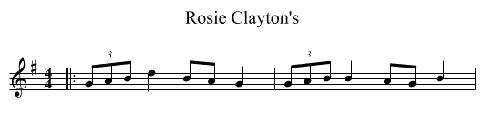 Rosie Clayton's - staff notation