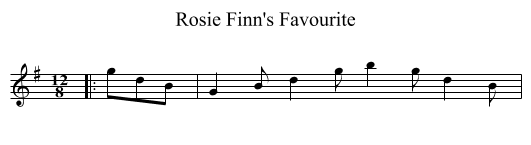 Rosie Finn's Favourite - staff notation