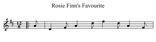 Rosie Finn's Favourite - staff notation