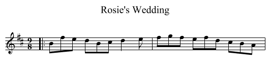 Rosie's Wedding - staff notation
