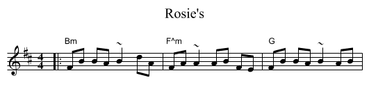 Rosie's - staff notation