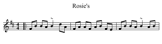 Rosie's - staff notation