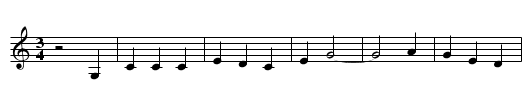 Rosin the Beau - staff notation