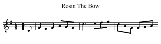 Rosin The Bow - staff notation