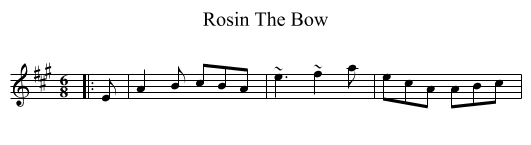 Rosin The Bow - staff notation