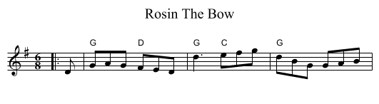 Rosin The Bow - staff notation