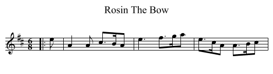 Rosin The Bow - staff notation