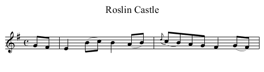 Roslin Castle - staff notation