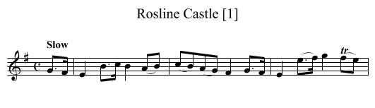 Rosline Castle [1] - staff notation