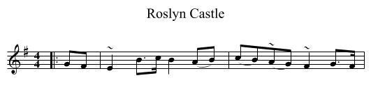 Roslyn Castle - staff notation