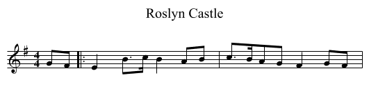 Roslyn Castle - staff notation