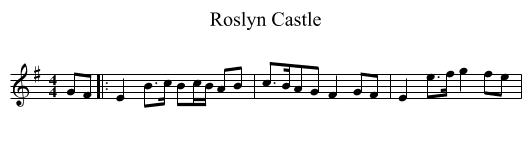 Roslyn Castle - staff notation