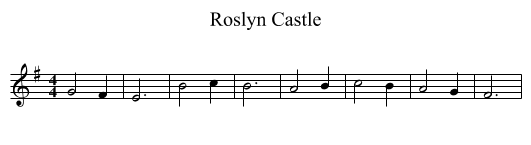 Roslyn Castle - staff notation