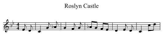 Roslyn Castle - staff notation