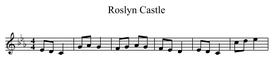 Roslyn Castle - staff notation