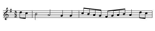 Ross Castle - staff notation