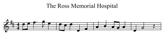 Ross Memorial Hospital, The  - staff notation