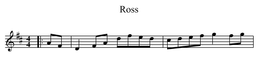 Ross - staff notation