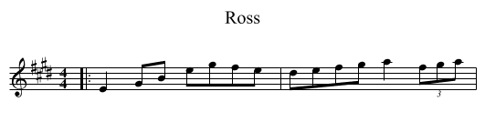 Ross - staff notation