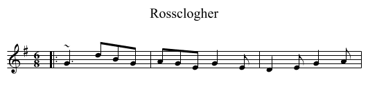 Rossclogher - staff notation