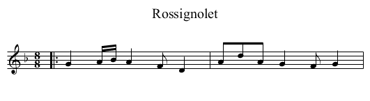 Rossignolet - staff notation