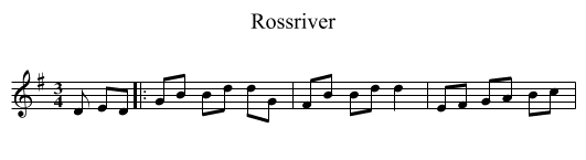 Rossriver - staff notation
