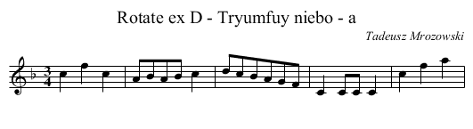 Rotate ex D - Tryumfuy niebo - a - staff notation