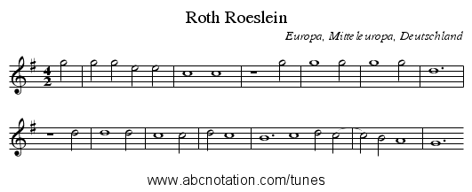 Roth Roeslein - staff notation