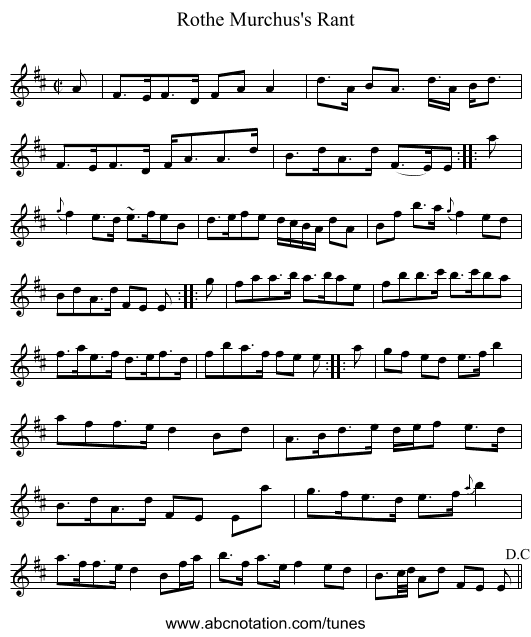 Rothe Murchus's Rant - staff notation