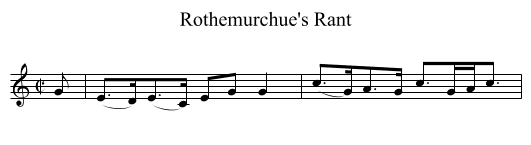 Rothemurchue's Rant - staff notation