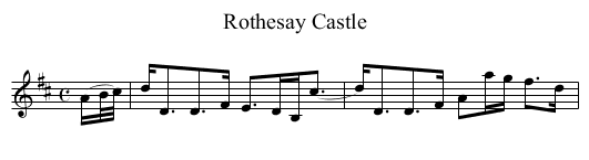 Rothesay Castle - staff notation