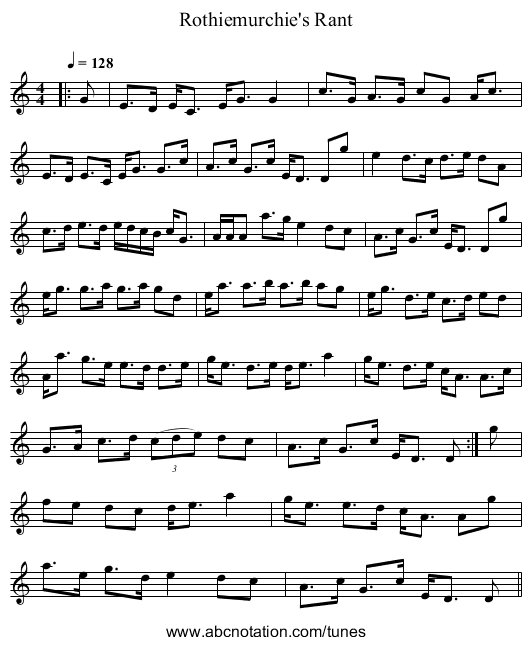 Rothiemurchie's Rant - staff notation