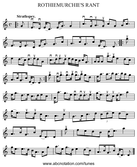 ROTHIEMURCHIE'S RANT - staff notation