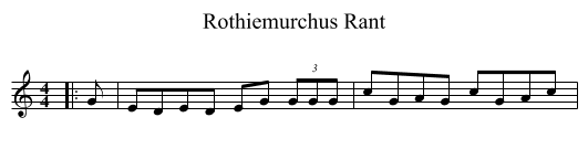 Rothiemurchus Rant - staff notation