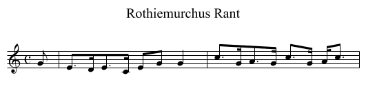 Rothiemurchus Rant - staff notation