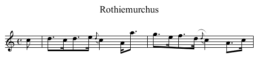 Rothiemurchus - staff notation
