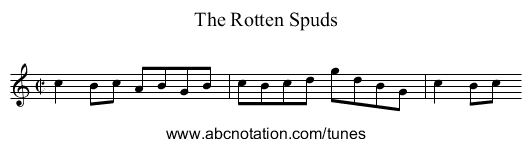 Rotten Spuds, The - staff notation