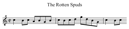 Rotten Spuds, The - staff notation