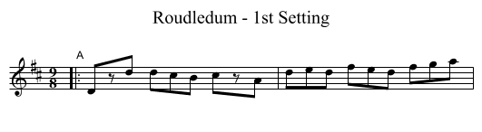 Roudledum - 1st Setting - staff notation