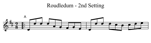 Roudledum - 2nd Setting - staff notation