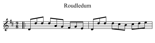 Roudledum - staff notation