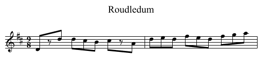 Roudledum - staff notation