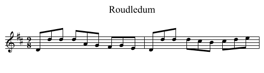 Roudledum - staff notation